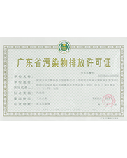 广东省污染物排放许可证